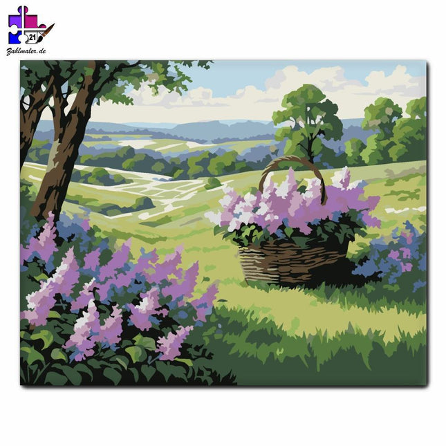 Purple Blush Lila Orgelkorb | Malen nach Zahlen-Zahlmaler.de