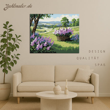 Purple Blush Lila Orgelkorb | Malen nach Zahlen-Zahlmaler.de