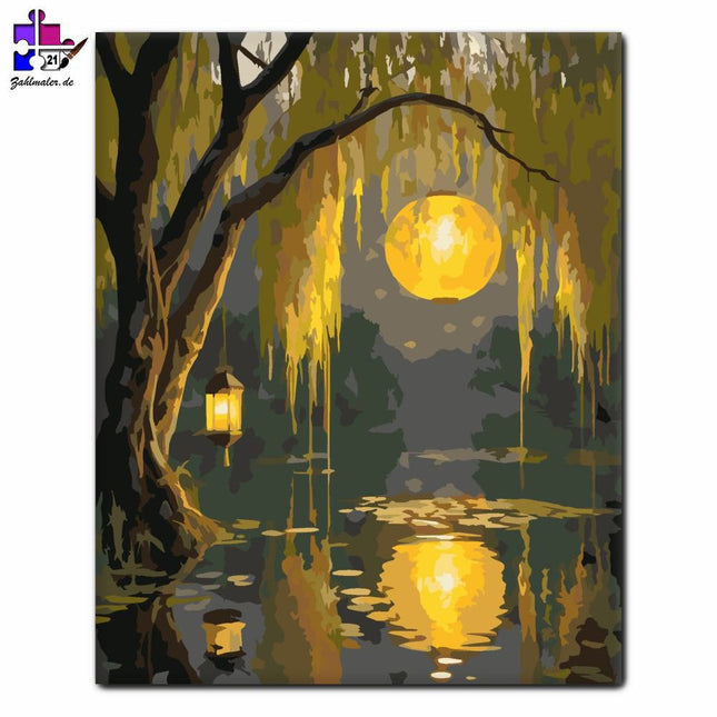 Sagenhafter Weidensee | Malen nach Zahlen-Zahlmaler.de