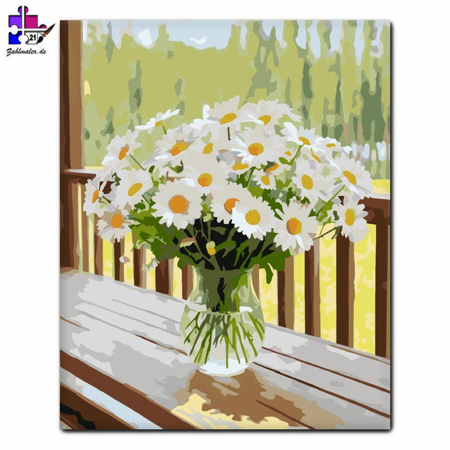 Frische Margaritas auf der Terrasse | Malen nach Zahlen-Zahlmaler.de