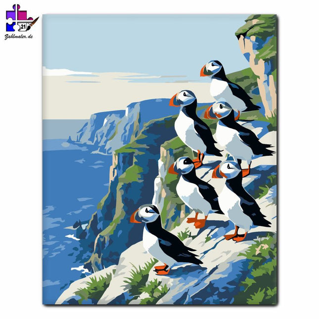 Fun Lunda Gruppe am Beach Rock | Malen nach Zahlen-Zahlmaler.de