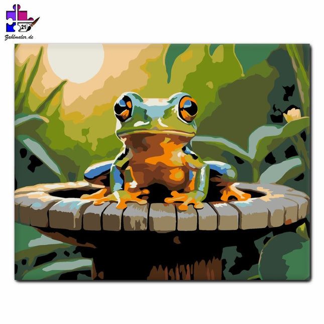 Winziger Astfrosch | Malen nach Zahlen-Zahlmaler.de