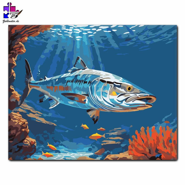 Barrakuda im Coral Canyon | Malen nach Zahlen-Zahlmaler.de