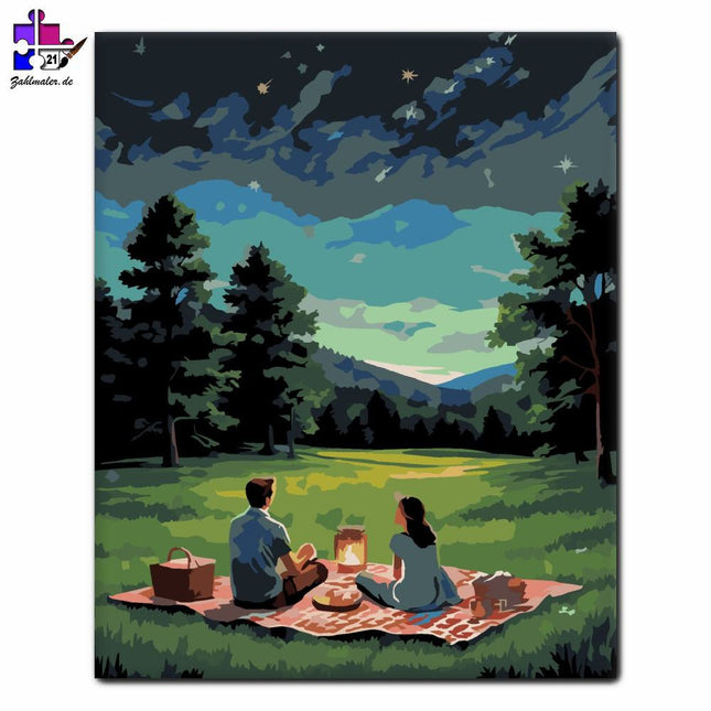 Sternenklare Sommernacht in der Rete | Malen nach Zahlen-Zahlmaler.de