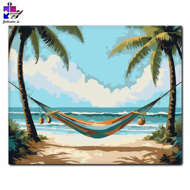 Tropische Hängematte | Malen nach Zahlen-Zahlmaler.de