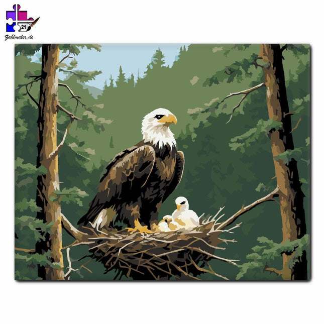 Adlernest in der Höhe | Malen nach Zahlen-Zahlmaler.de