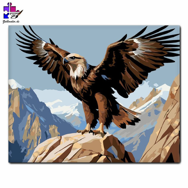 Adler auf dem Rocky Peak | Malen nach Zahlen-Zahlmaler.de