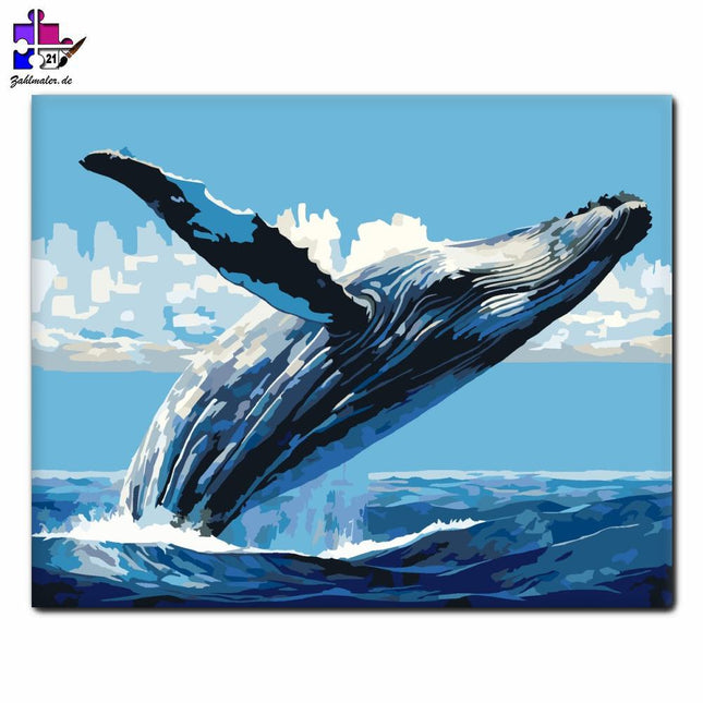 Steigender Wal | Malen nach Zahlen-Zahlmaler.de