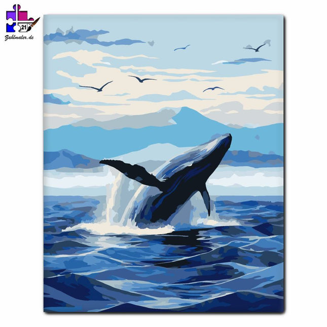 Brechender Wal | Malen nach Zahlen-Zahlmaler.de