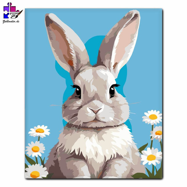 Grauer Hase | Malen nach Zahlen-Zahlmaler.de