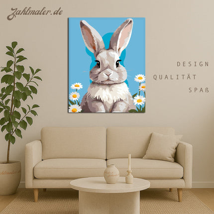 Grauer Hase | Malen nach Zahlen-Zahlmaler.de