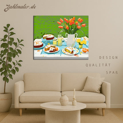 Ostern Brunch Tisch | Malen nach Zahlen-Zahlmaler.de