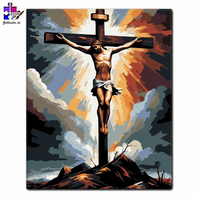 Christus am Kreuz | Malen nach Zahlen-Zahlmaler.de
