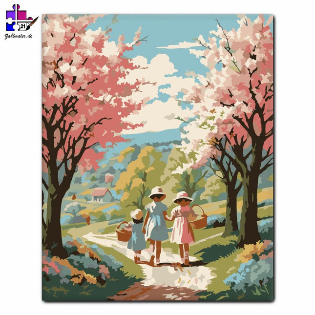 Ostereiersuche in Blooming Island | Malen nach Zahlen-Zahlmaler.de