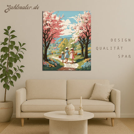 Ostereiersuche in Blooming Island | Malen nach Zahlen-Zahlmaler.de