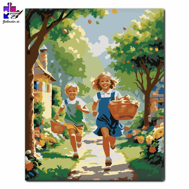 Ostereiersuche mit Kindern | Malen nach Zahlen-Zahlmaler.de