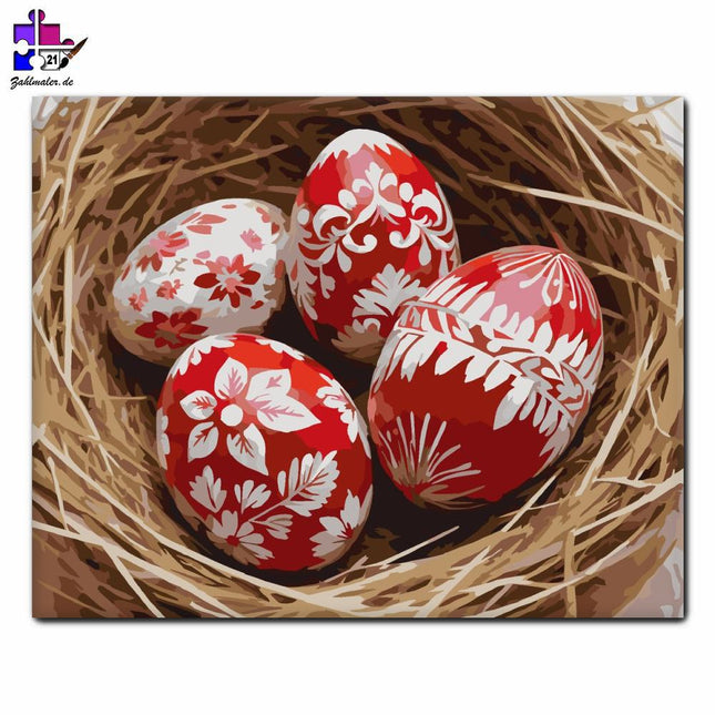 Traditionelle ungarische Eier | Malen nach Zahlen-Zahlmaler.de