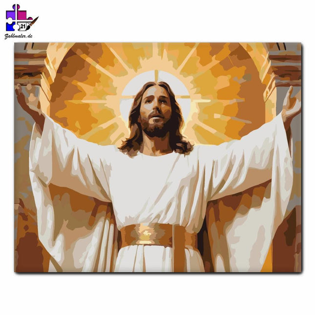 Jesus ist auferstanden | Malen nach Zahlen-Zahlmaler.de