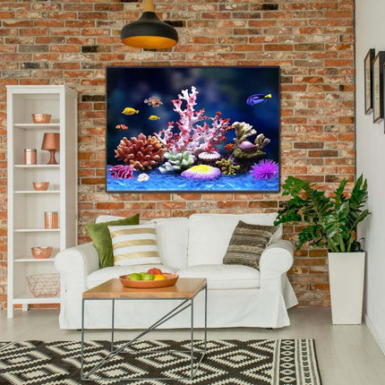 Das bunte Korallenbett im Aquarium | Malen nach Zahlen-Zahlmaler.de
