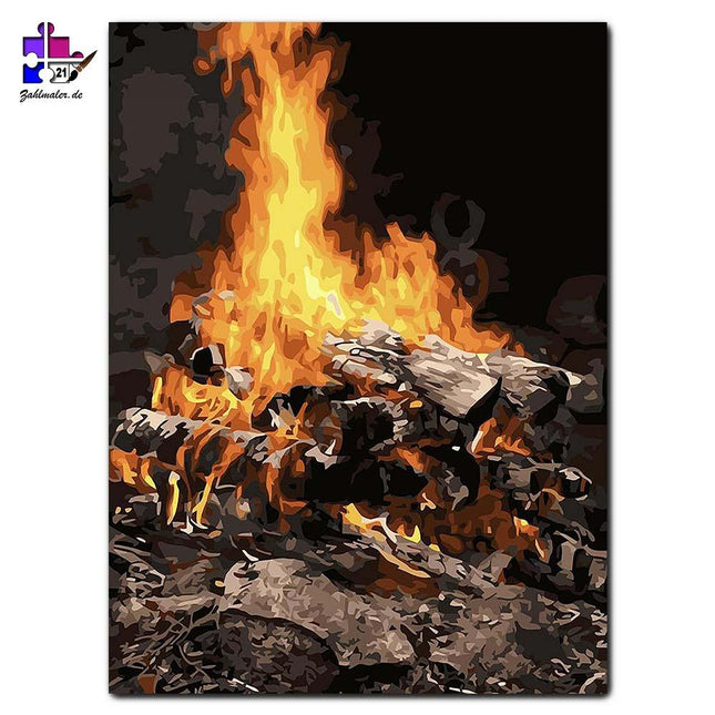 Das Feuer und die Glut | Malen nach Zahlen-Zahlmaler.de