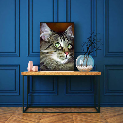 Das Katzenportrait von Mr. Grünauge | Malen nach Zahlen-Zahlmaler.de