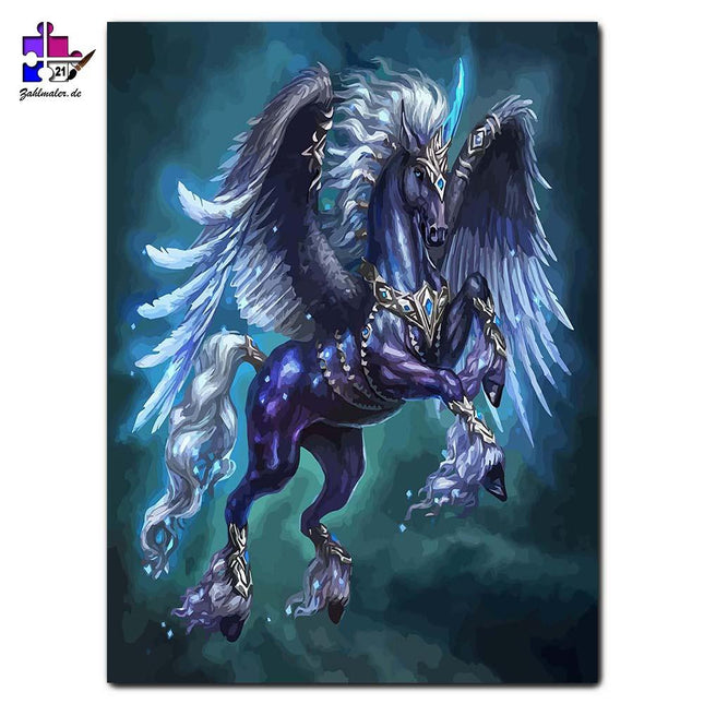 Das Pferd der heiligen Kriegerin | Malen nach Zahlen-Zahlmaler.de