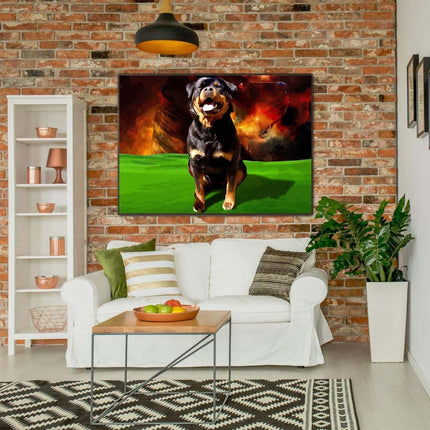 Der brave Rottweiler und seine Gedanken | Malen nach Zahlen-Zahlmaler.de