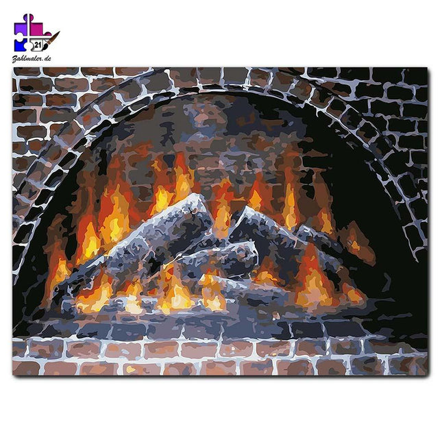 Der Feuerofen | Malen nach Zahlen-Zahlmaler.de