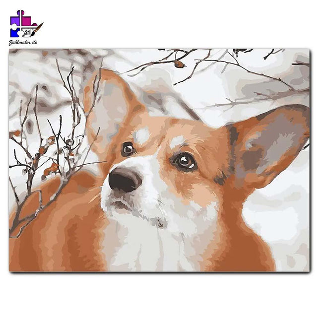 Der Fuchs und der unsichtbare Vogel | Malen nach Zahlen-Zahlmaler.de