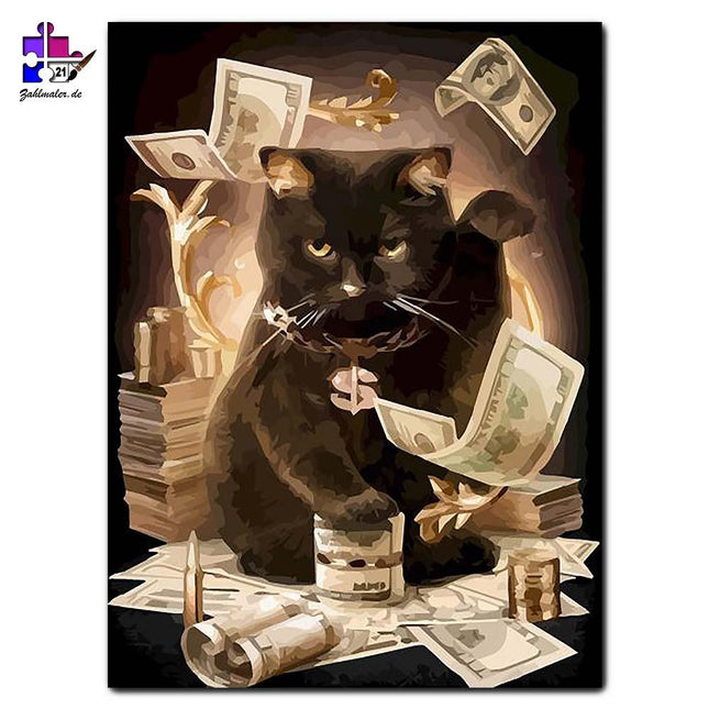 Der Gottkater und seine Macht | Malen nach Zahlen-Zahlmaler.de