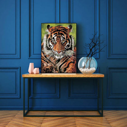 Der grimmige Tiger | Malen nach Zahlen-Zahlmaler.de