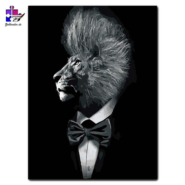 Der Löwenmann - König der Tiere | Malen nach Zahlen-Zahlmaler.de