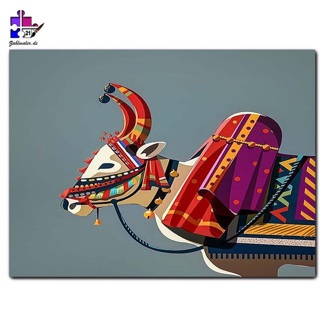 Der Ochse aus Nepal | Malen nach Zahlen-Zahlmaler.de