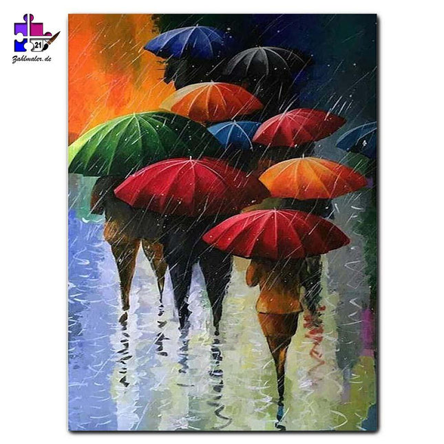 Der Regen | Malen nach Zahlen-Zahlmaler.de