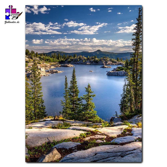 Der verborgene See | Malen nach Zahlen-Zahlmaler.de