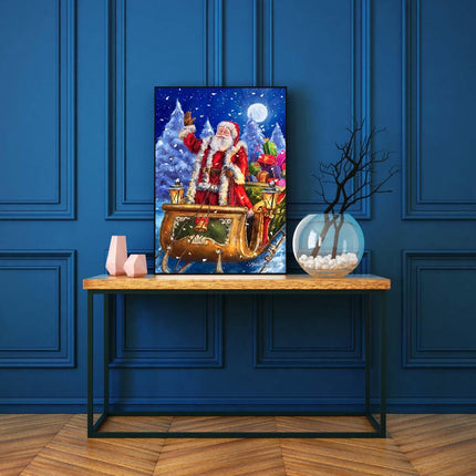 Der Weihnachtsmann und seine Geschenke | Malen nach Zahlen-Zahlmaler.de