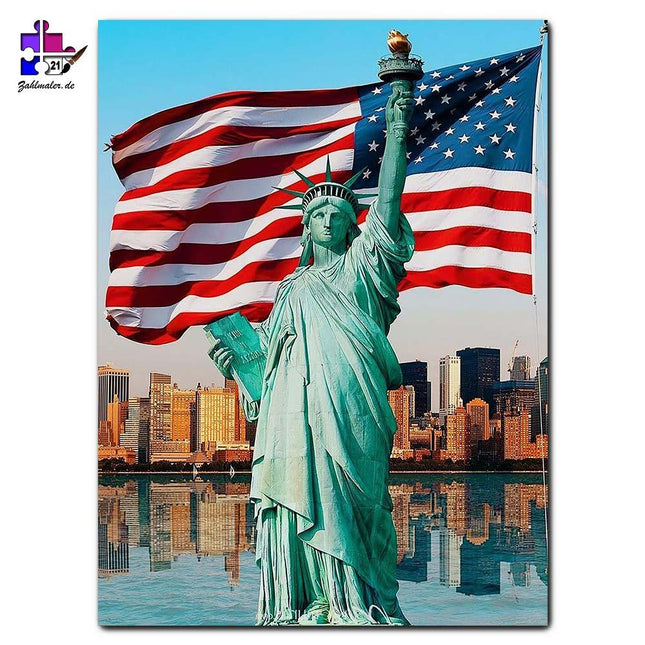 Die amerikanische Freiheitsstatue | Malen nach Zahlen-Zahlmaler.de