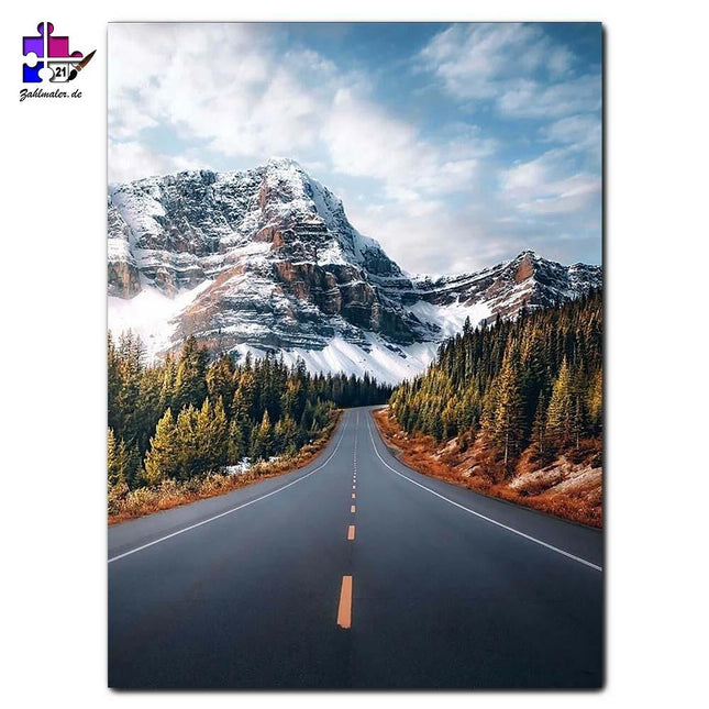 Die Straße in Alaska | Malen nach Zahlen-Zahlmaler.de