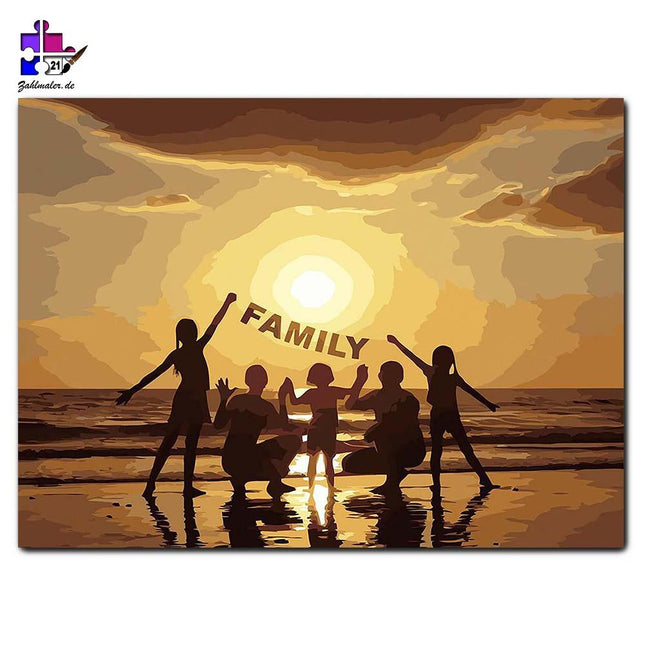 Familie - das aller Wichtigste | Malen nach Zahlen-Zahlmaler.de