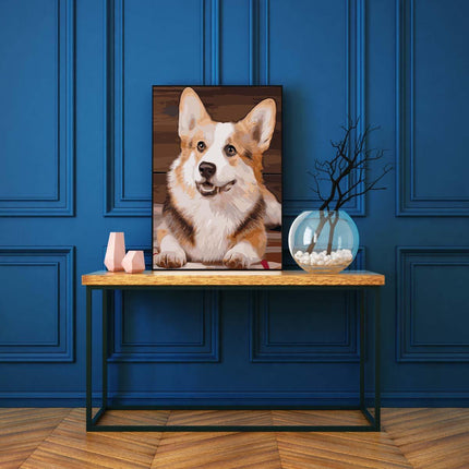 Fred der klein Corgi | Malen nach Zahlen-Zahlmaler.de