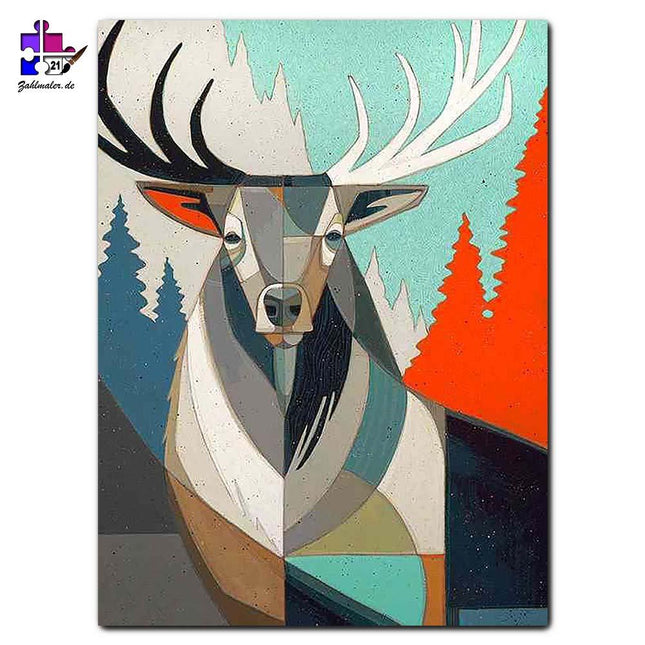 Hirschbruder | Malen nach Zahlen-Zahlmaler.de