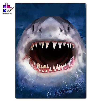 Jaws - der Hai | Malen nach Zahlen-Zahlmaler.de