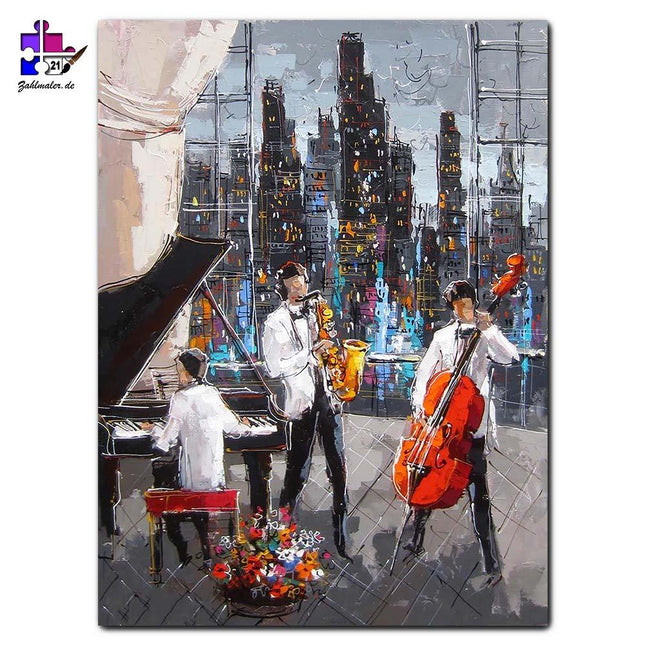 Jazz über den Straßen von New York | Malen nach Zahlen-Zahlmaler.de