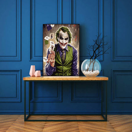 Joker und seine Ass Karten | Malen nach Zahlen-Zahlmaler.de