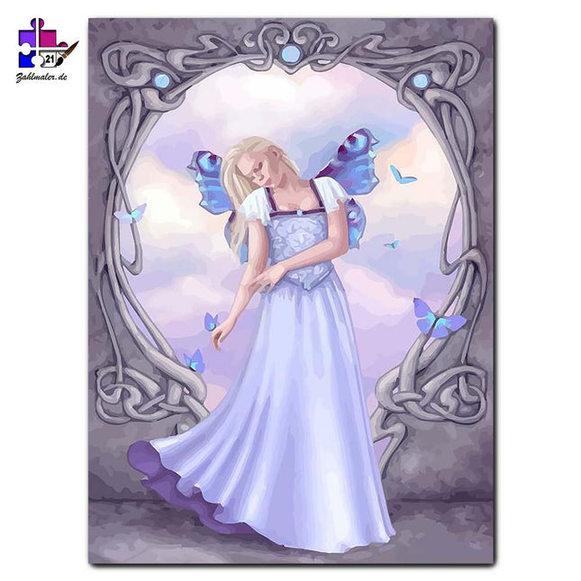 Lilane Prinzessin im Fenster | Malen nach Zahlen-Zahlmaler.de