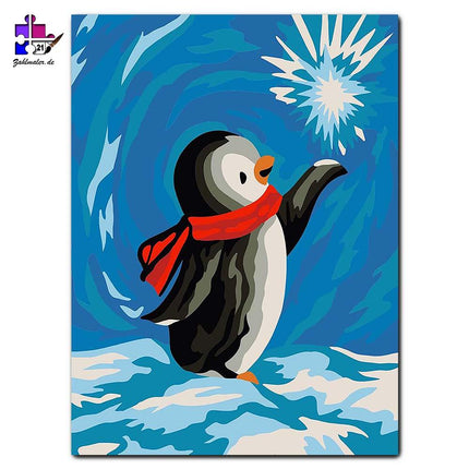 Pinguine unter dem Polarstern | Malen nach Zahlen-Zahlmaler.de