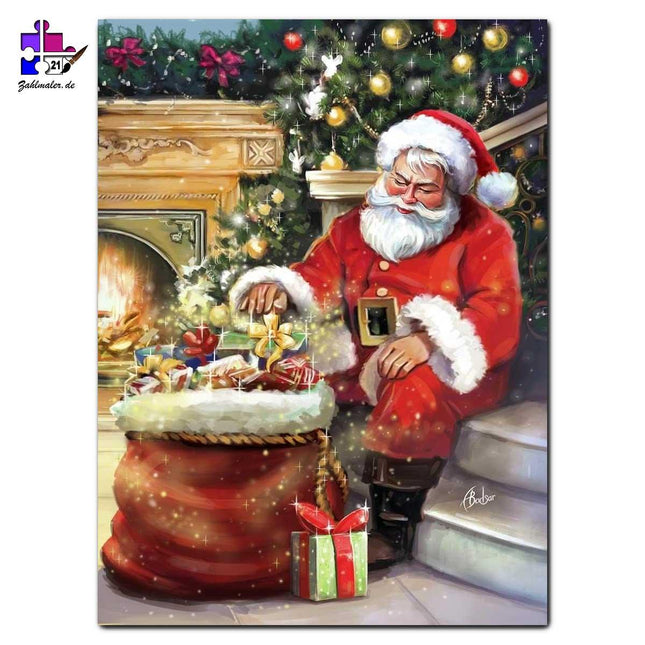 Prachtvoll glitzernde Geschenke | Malen nach Zahlen-Zahlmaler.de