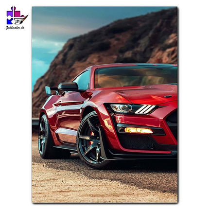 Roter Mustang Shelby GT | Malen nach Zahlen-Zahlmaler.de