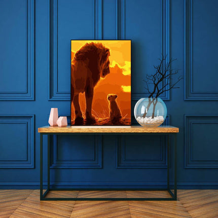 Simba und Mufasa - die zwei Löwen | Malen nach Zahlen-Zahlmaler.de
