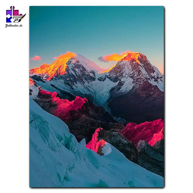 Sonnentanz im Gebirge | Malen nach Zahlen-Zahlmaler.de